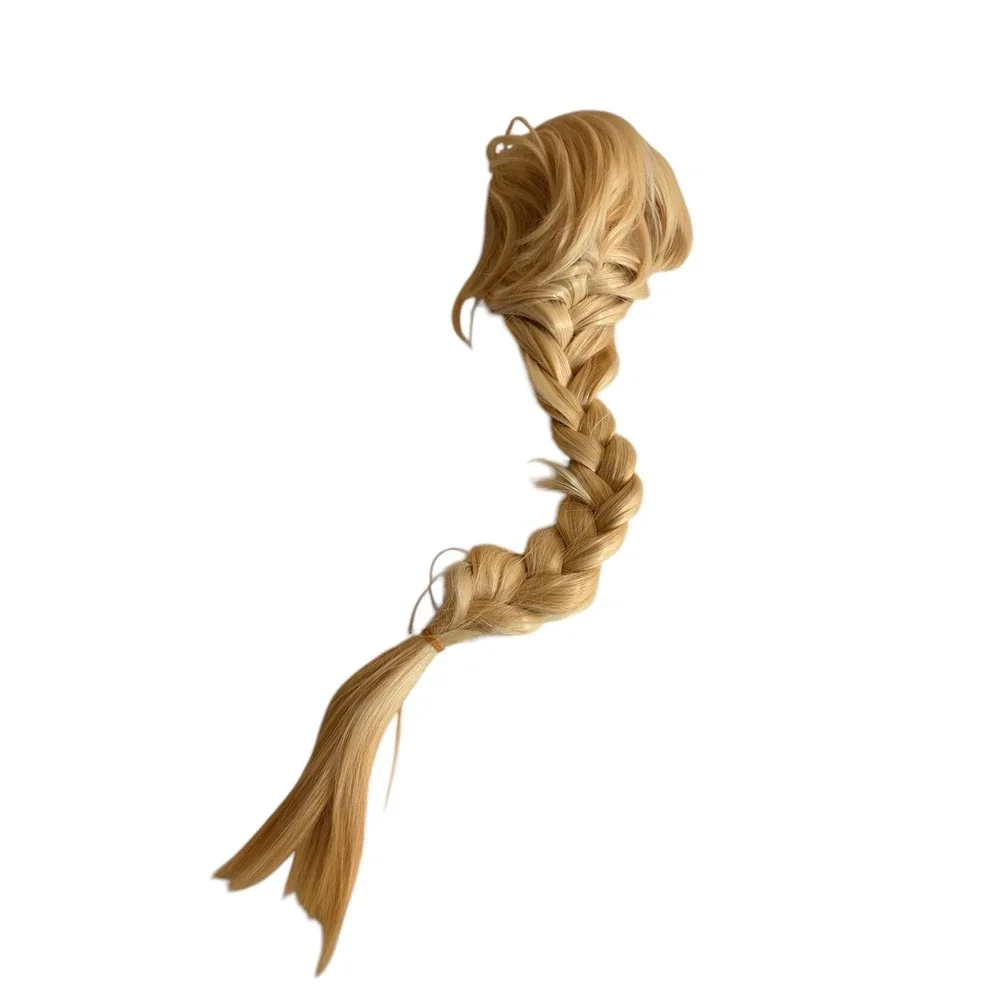 Long Blonde Braided Cosplay Costume Wig Girls Teens Elsa Frozen Dress Up